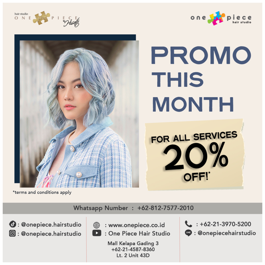 One Piece Hair Studio For All Service 20% Off